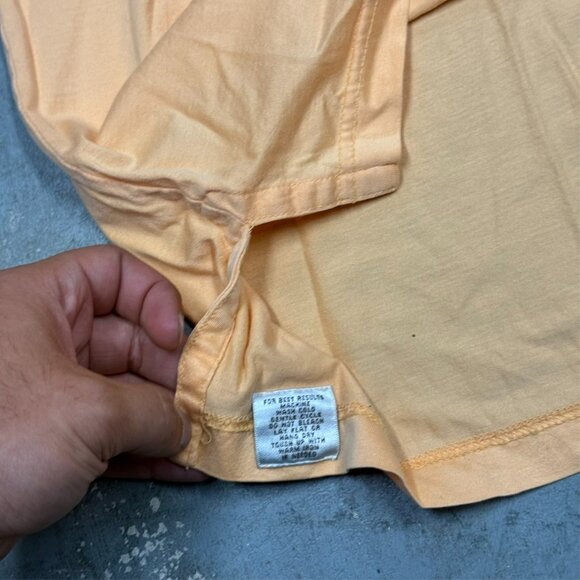 Peter Millar Polo Shirt Short Sleeve Cotton Yellow Large - Picture 7 of 8